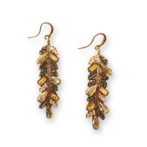 Sparkle Leaves Statement Earrings