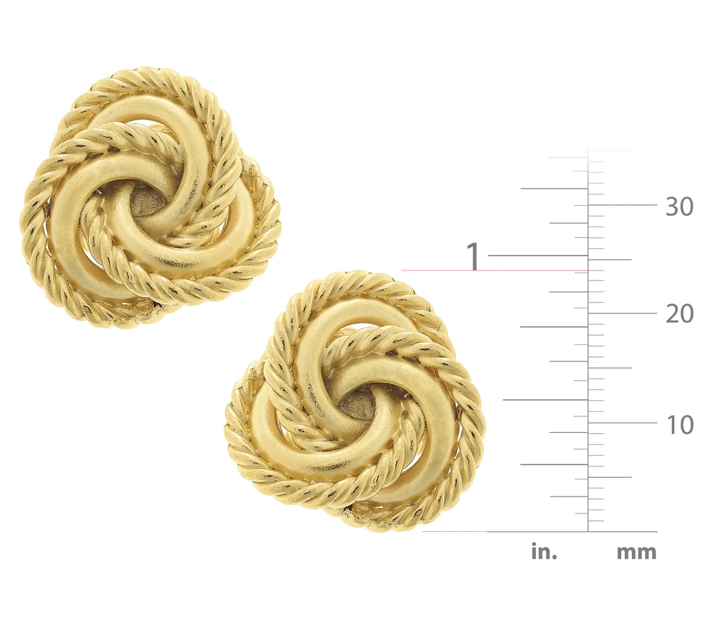 Susan Shaw Diana Knotted Stud Earrings