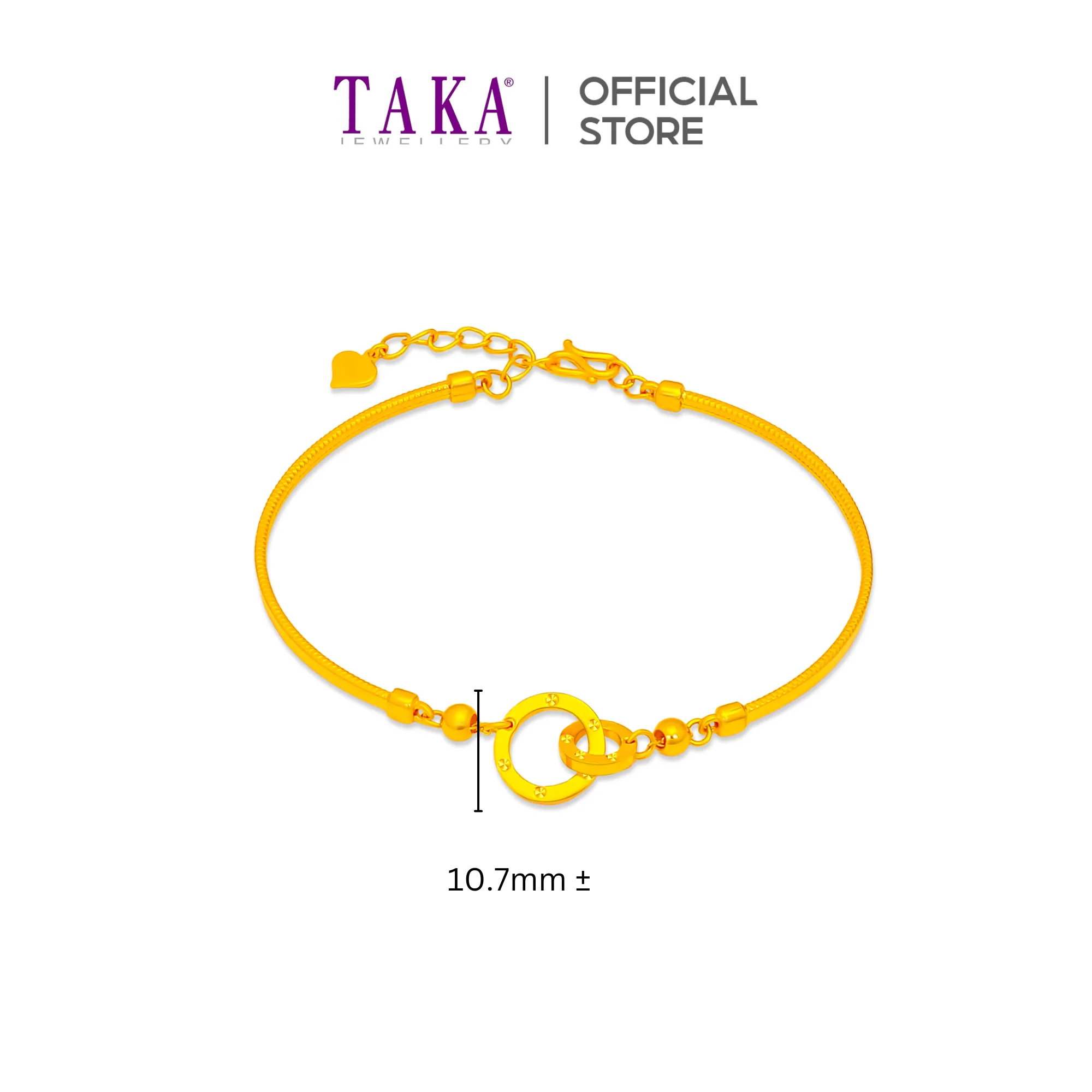 TAKA Jewellery 999 Pure Gold 5G Bangle