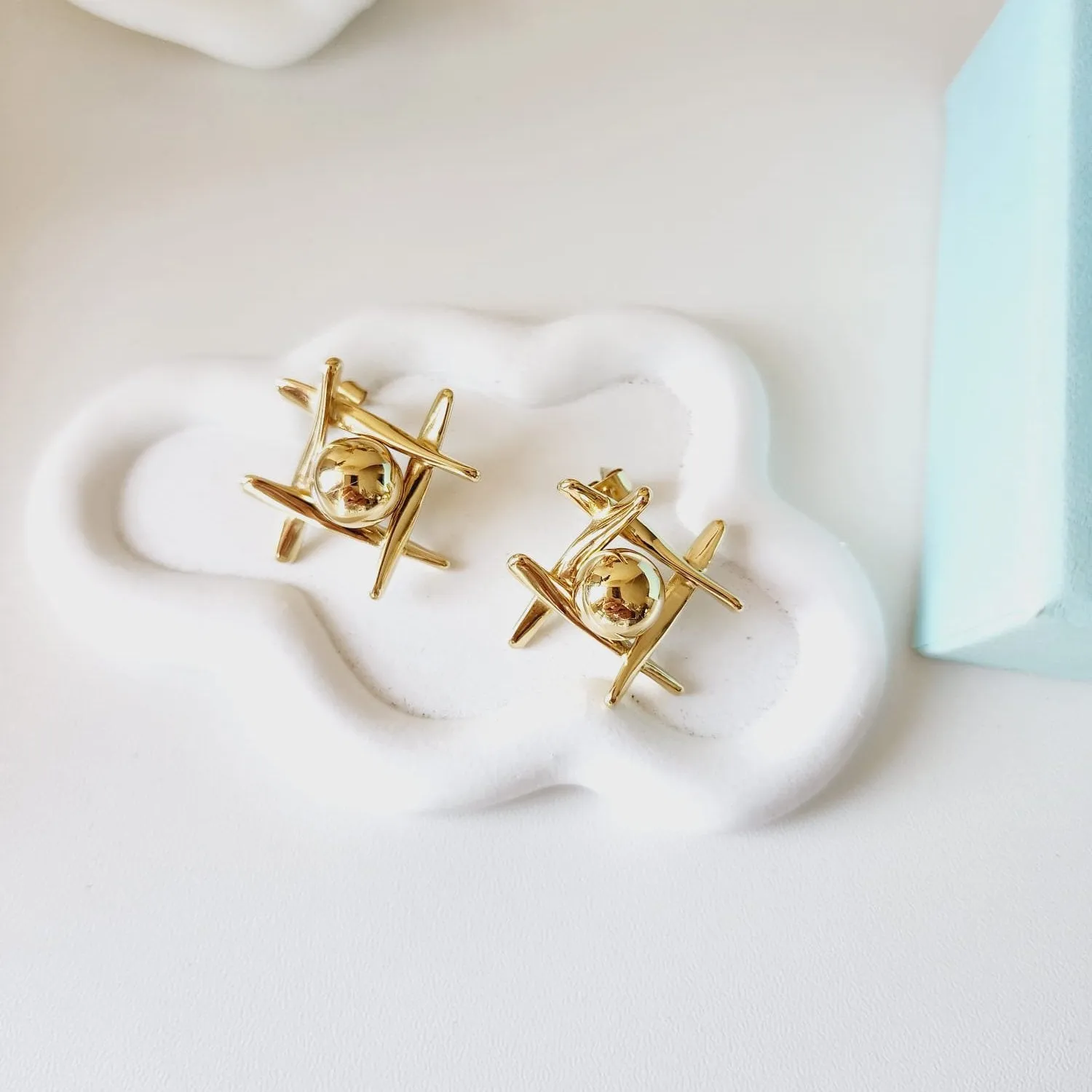 Tic Tac Toe Studs Earrings