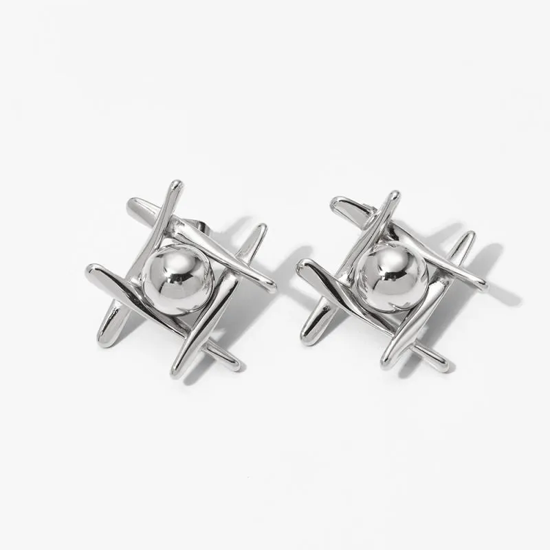 Tic Tac Toe Studs Earrings