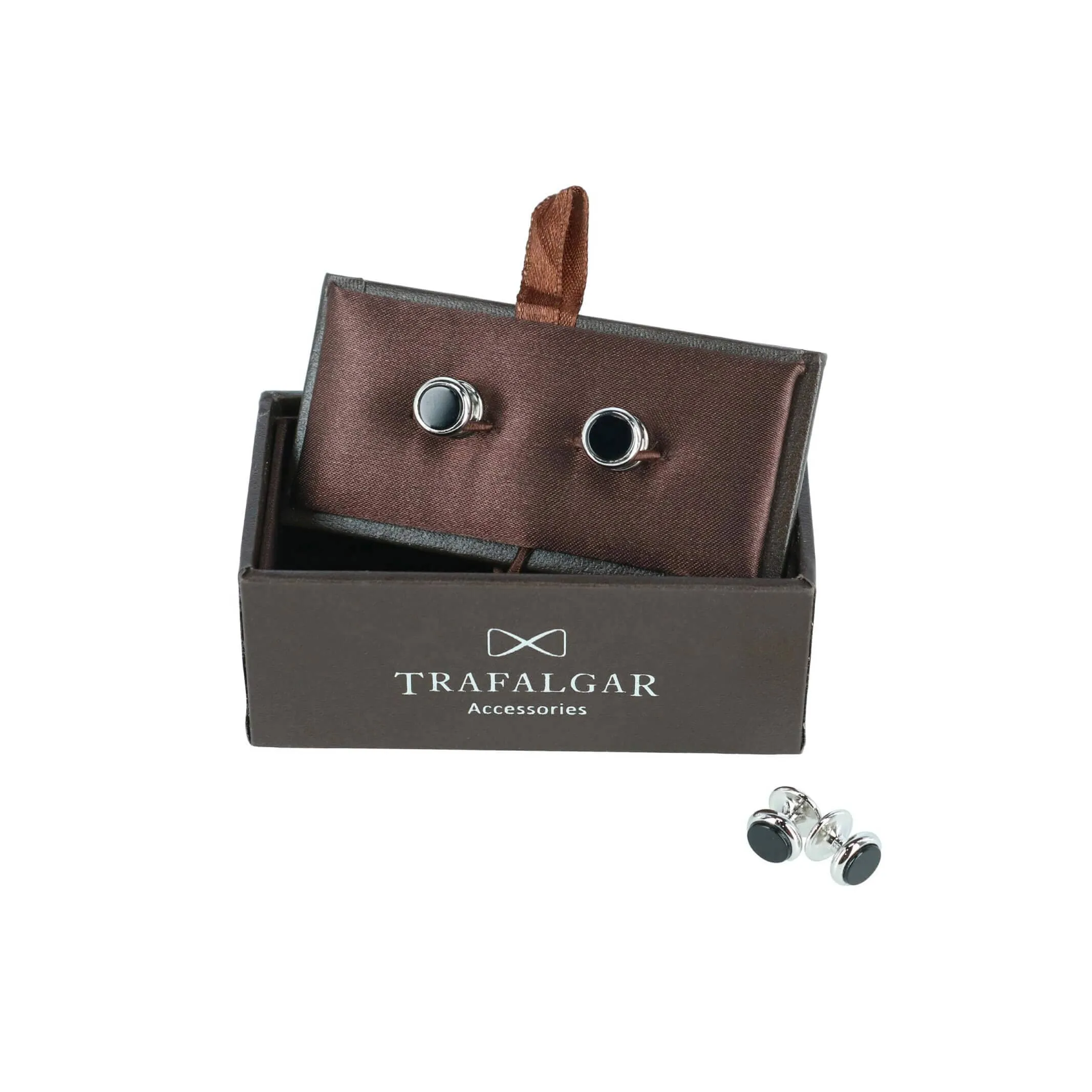 Trafalgar Sutton Genuine Onyx Tuxedo 4 Piece Stud Set