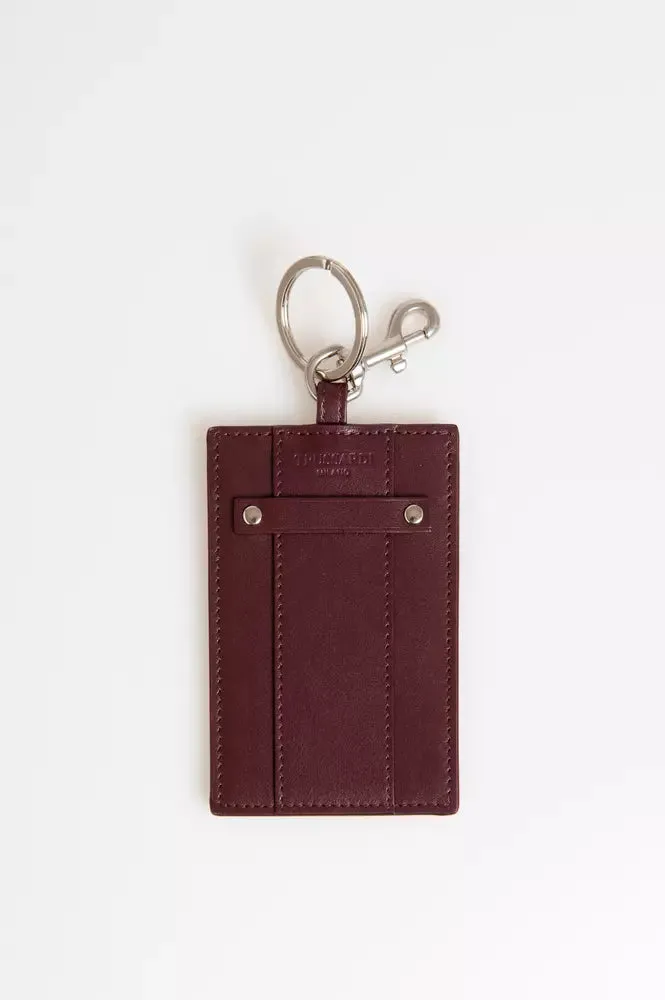 Trussardi Brown Leather Men Keychain