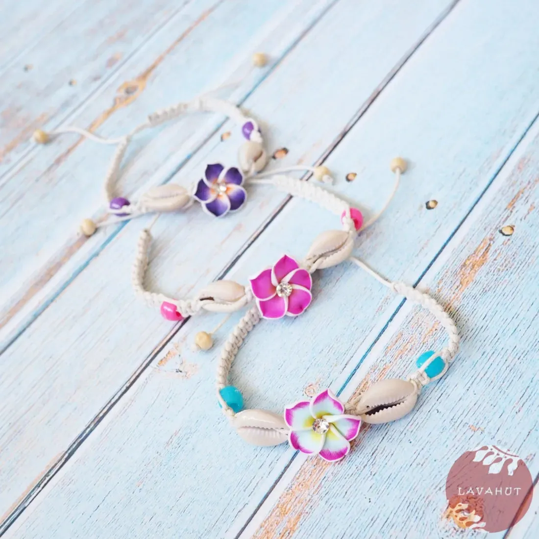 Twinkle Plumeria Purple Friendship Bracelet