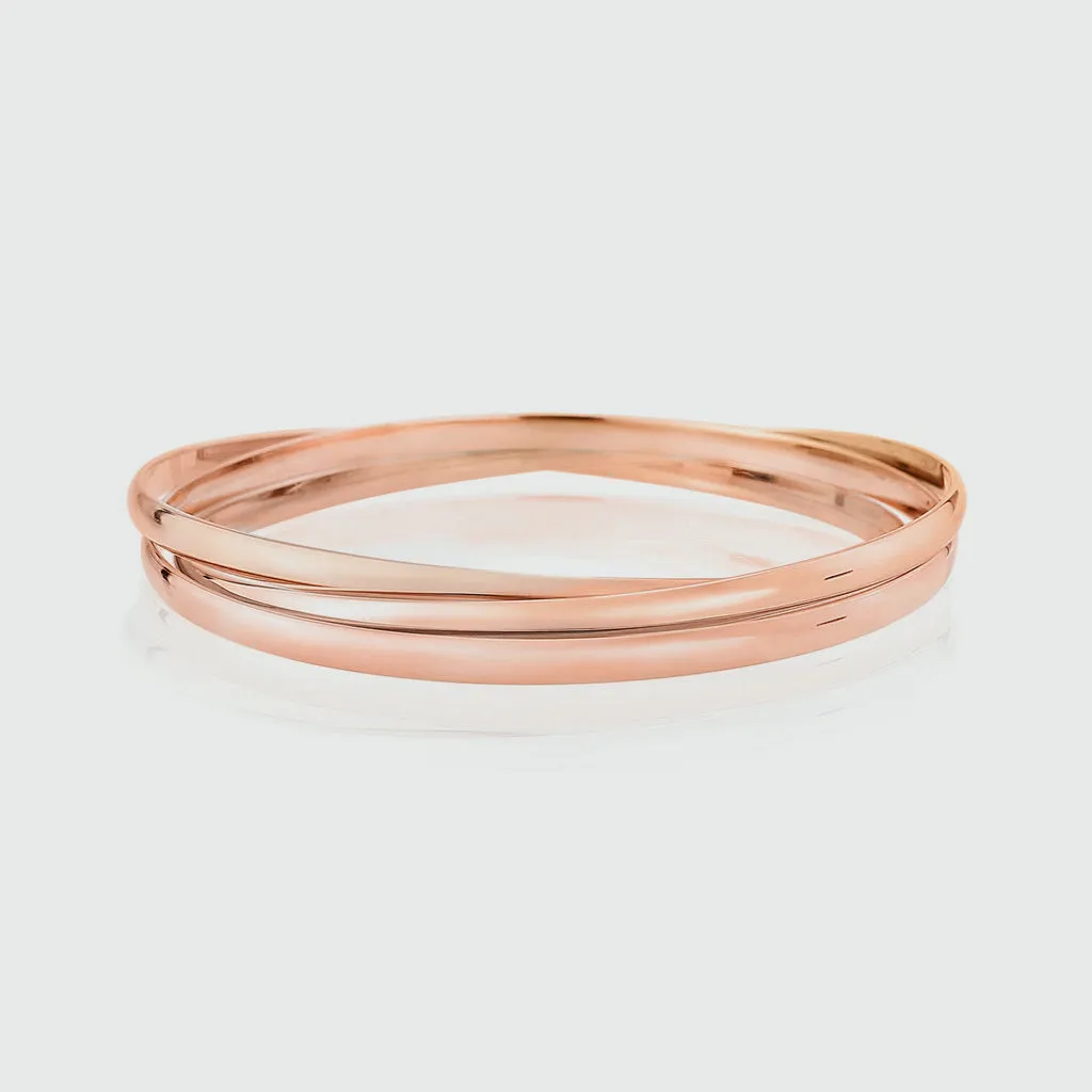 Walton 9ct Rose Gold Russian Wedding Bangle