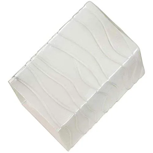 Westinghouse 8504400 Wavy White Glazed Cube Shade