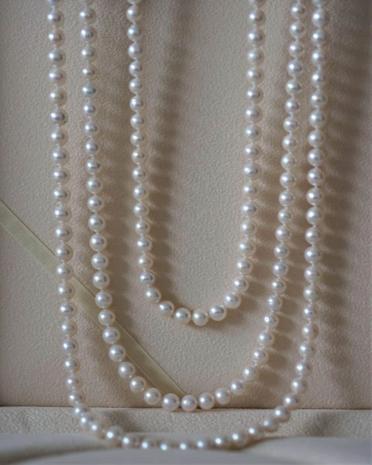 White 68" Length Freshwater Pearl Necklace