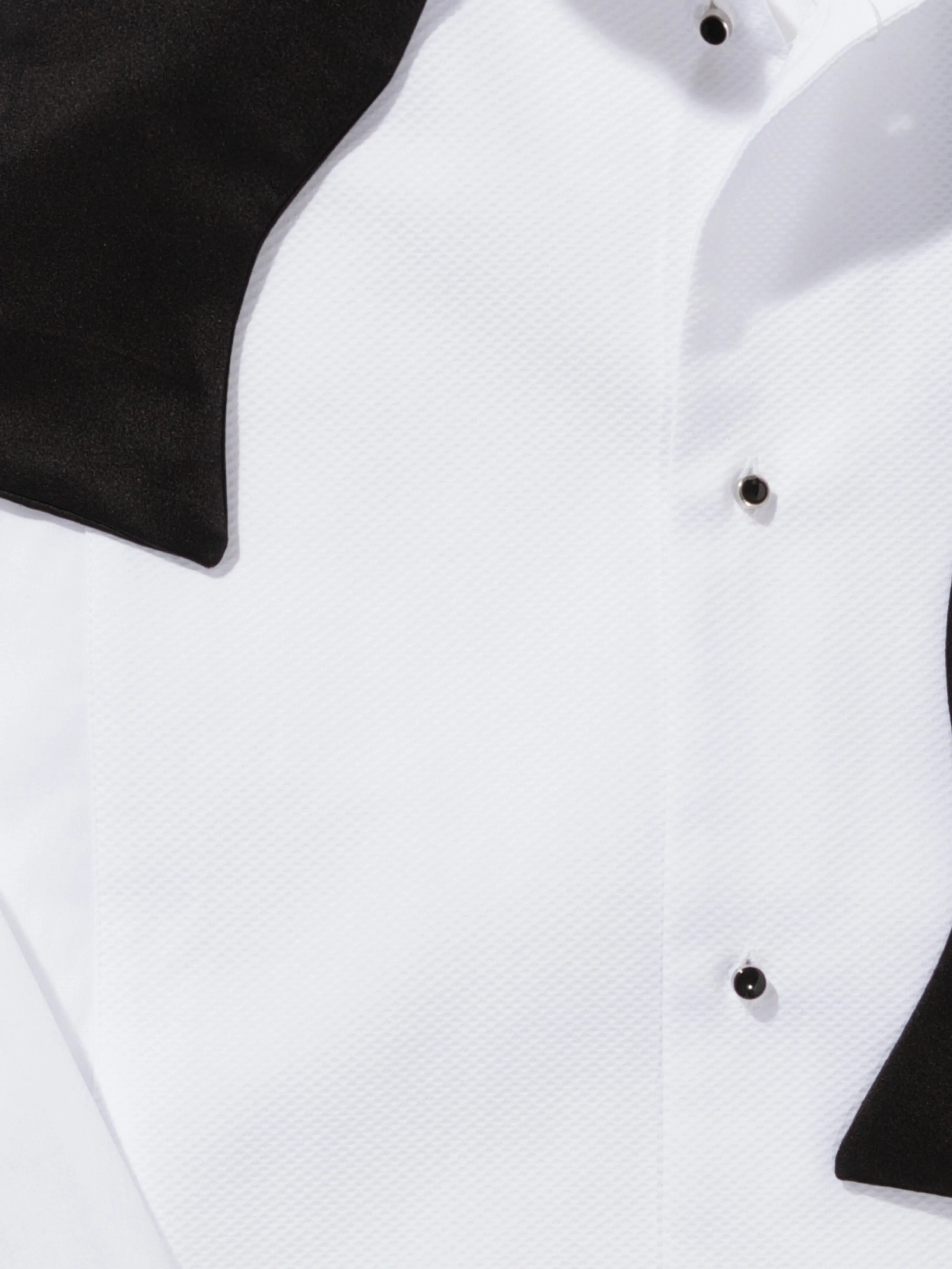 White Piqué Tuxedo Shirt